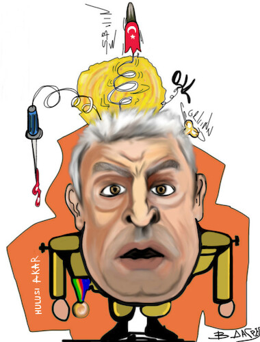Cartoon: Hulusi Akar (medium) by vasilis dagres tagged turkey