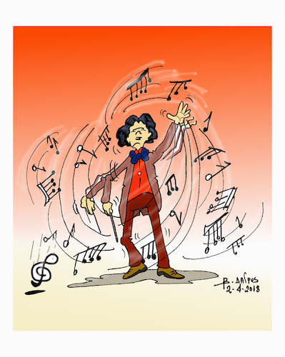 Cartoon: music (medium) by vasilis dagres tagged culture,music