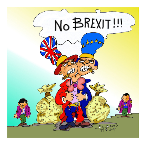 Cartoon: NO BREXIT (medium) by vasilis dagres tagged england