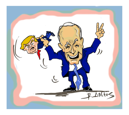 Cartoon: TRUMP BIDEN (medium) by vasilis dagres tagged trump,biden,election,usa