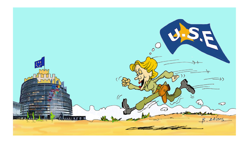 Cartoon: Ursula Gertrud von der Leyen (medium) by vasilis dagres tagged eropean,union