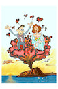 Cartoon: WEDDING IN SANTORINI. (small) by vasilis dagres tagged creece,summer,holidays