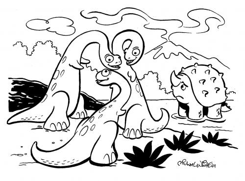 Cartoon: Jealous (medium) by mwhite64 tagged dinosaur,animal,emotion