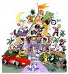 Cartoon: Animal House (small) by mwhite64 tagged animals,party,movie,parody,cats,dogs