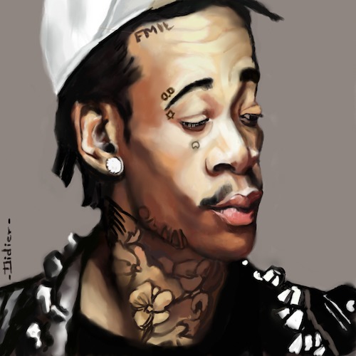 Cartoon: wiz khalifa (medium) by didier D tagged wiz,khalifa