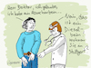 Cartoon: Dieselskandal und Gesundheit (small) by Lüdemann tagged diesel,dieselgate,emission,abgase,vw,volkswagen,stickoxide,stickoxyde,feinstaub,co2,dieselskandal,automobilindustrie,fahrverbote,stuttgart,gesundheit,raucher,raucherbein,dieselbein,doktor,luedemann,lüdemann