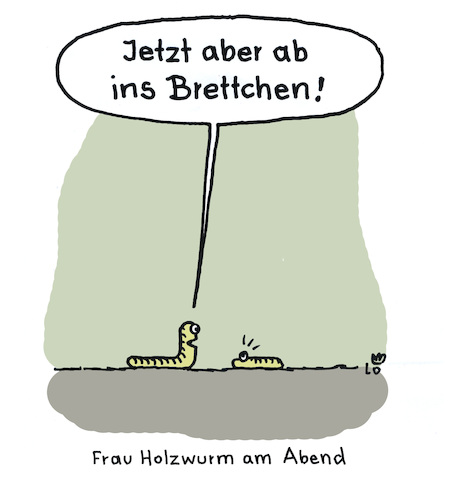 Cartoon: Alleinerziehende Mutter (medium) by Lo Graf von Blickensdorf tagged kinder,bett,schlafen,baby,abends,erziehung,holzwurm,mutter,kind,karikatur,lo,cartoon,wurm,holz,kinder,bett,schlafen,baby,abends,erziehung,holzwurm,mutter,kind,karikatur,lo,cartoon,wurm,holz