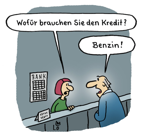 Cartoon: Benzinwucher (medium) by Lo Graf von Blickensdorf tagged benzin,tankstellen,benzinpreis,bank,kredit,sparkasse,volksbank,karikatur,lo,graf,cartoon,benzin,tankstellen,benzinpreis,bank,kredit,sparkasse,volksbank,karikatur,lo,graf,cartoon