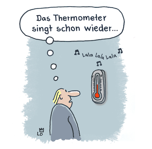 Blick auf das Thermometer Blick auf das Thermometer