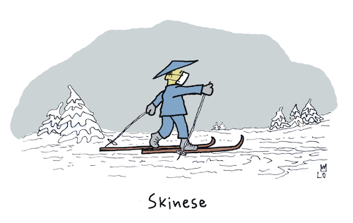 Cartoon: Chinesische Olympiade (medium) by Lo Graf von Blickensdorf tagged ski,chinese,skinese,olympia,olympiade,olympische,spiele,china,winterolympiade,winterspiele,skirennen,skilanglauf,skier,corona,covid19,pandemie,mundnasenschutz,maske,mundnasenbedeckung,karikatur,lo,cartoon,wortspiel,ski,chinese,skinese,olympia,olympiade,olympische,spiele,china,winterolympiade,winterspiele,skirennen,skilanglauf,skier,corona,covid19,pandemie,mundnasenschutz,maske,mundnasenbedeckung,karikatur,lo,cartoon,wortspiel