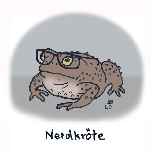 Cartoon: Computerfreak (medium) by Lo Graf von Blickensdorf tagged cartoon,nerd,computer,erdkröte,kröte,bufonidae,froschlurch,cartoon,nerd,computer,erdkröte,kröte,bufonidae,froschlurch