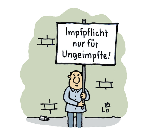 Cartoon: Demo (medium) by Lo Graf von Blickensdorf tagged geimpfte,ungeimpfte,demo,schild,mann,pandemie,corona,impfskeptiker,impfmüde,impfgegner,impfen,karikatur,lo,cartoon,querdenker,impfpflicht,geimpfte,ungeimpfte,demo,schild,mann,pandemie,corona,impfskeptiker,impfmüde,impfgegner,impfen,karikatur,lo,cartoon,querdenker,impfpflicht