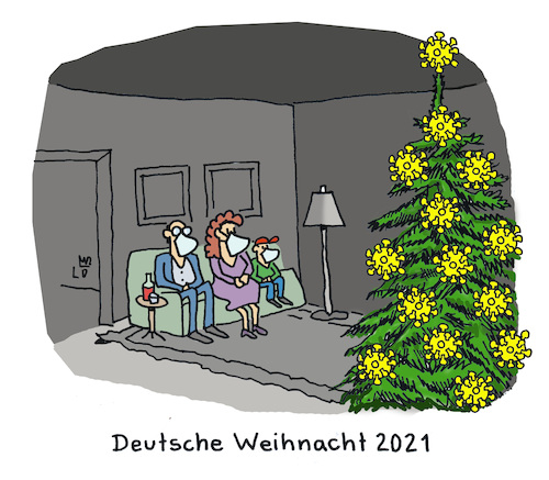 Cartoon: Deutsche Weihnacht (medium) by Lo Graf von Blickensdorf tagged deutsche,weihnacht,2021,heilig,abend,weihnachten,christbaum,weihnachtsbaum,tannenbaum,pandemie,lockdown,virus,corona,covid19,familie,zu,hause,deutsche,weihnacht,2021,heilig,abend,weihnachten,christbaum,weihnachtsbaum,tannenbaum,pandemie,lockdown,virus,corona,covid19,familie,zu,hause