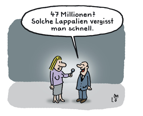 Cartoon: Gedächtnislücken (medium) by Lo Graf von Blickensdorf tagged olaf,scholz,cum,ex,affäre,untersuchungsausschuss,warburg,bank,skandal,finanzamt,hamburg,steuerbetrug,steuerhinterziehung,steuergeld,millionen,inteview,mann,frau,mikrofon,karikatur,lo,graf,cartoon,gedächtnislücken,bundeskanzler,olaf,scholz,cum,ex,affäre,untersuchungsausschuss,warburg,bank,skandal,finanzamt,hamburg,steuerbetrug,steuerhinterziehung,steuergeld,millionen,inteview,mann,frau,mikrofon,karikatur,lo,graf,cartoon,gedächtnislücken,bundeskanzler