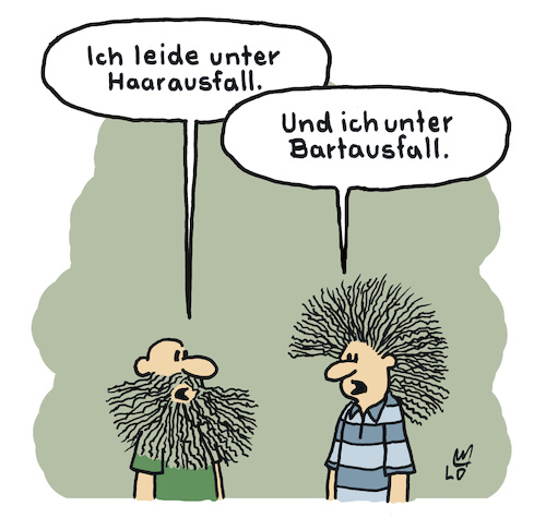 Cartoon: Haarig (medium) by Lo Graf von Blickensdorf tagged bart,frisur,haare,mann,männer,langhaarig,bärtig,frisör,wortspiel,ausfall,karikatur,lo,cartoon,kamm,bart,frisur,haare,mann,männer,langhaarig,bärtig,frisör,wortspiel,ausfall,karikatur,lo,cartoon,kamm