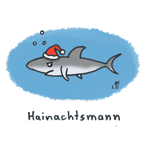 Cartoon: Hainachtsmann (medium) by Lo Graf von Blickensdorf tagged weihnachtsmann,nikolaus,konsum,kapitalismus,hai,jaws,advent,konsumterror,weihnachten,adventszeit,fisch,geschenke,weihnachtsmann,nikolaus,hai,jaws,advent,konsumterror,weihnachten,adventszeit,konsum,fisch,geschenke