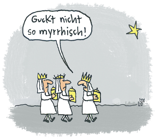 Cartoon: Heilige Drei Könige (medium) by Lo Graf von Blickensdorf tagged dreikönigstreffen,heilige,drei,könige,bethlehem,dreikönigstreffen,heilige,drei,könige,bethlehem