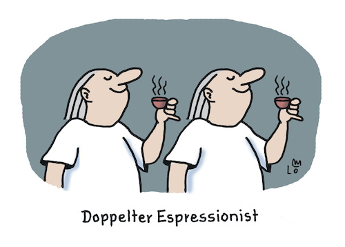 Cartoon: Kaffeegenuss (medium) by Lo Graf von Blickensdorf tagged espresso,wortspiel,genuss,trinken,espressionist,kaffeetrinker,doppelter,kaffee,expressionist,karikatur,graf,lo,cartoon,zwillinge,genussmittel,expressionisten,espresso,wortspiel,genuss,trinken,espressionist,kaffeetrinker,doppelter,kaffee,expressionist,karikatur,graf,lo,cartoon,zwillinge,genussmittel,expressionisten