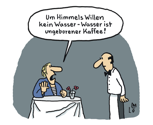 Cartoon: Kaffeeliebhaber (medium) by Lo Graf von Blickensdorf tagged kaffee,cafe,ungeboren,wasser,kaffeegenießer,kaffeeliebhaber,schutz,karikatur,lo,graf,cartoon,restaurant,kneipe,kellner,ober,gast,gastronomie,kaffee,cafe,ungeboren,wasser,kaffeegenießer,kaffeeliebhaber,schutz,karikatur,lo,graf,cartoon,restaurant,kneipe,kellner,ober,gast,gastronomie