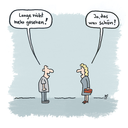 Cartoon: Lange nicht gesehen (medium) by Lo Graf von Blickensdorf tagged treffen,straße,freunde