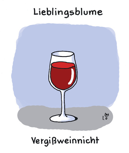 Cartoon: Lieblingsblume (medium) by Lo Graf von Blickensdorf tagged wein,blume,glas,weinglas,wortspiel,vergißmeinnicht,vergißweinnicht,karikatur,lo,graf,cartoon,rotwein,sommelier,weinprobe,alkohol,wein,blume,glas,weinglas,wortspiel,vergißmeinnicht,vergißweinnicht,karikatur,lo,graf,cartoon,rotwein,sommelier,weinprobe,alkohol