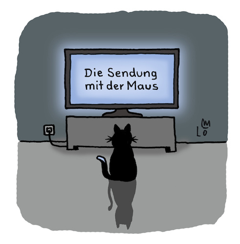 Cartoon: Lieblingssendung (medium) by Lo Graf von Blickensdorf tagged die,sendung,mit,der,maus,lach,und,sachgeschichten,kindersendung,wdr,armin,maiwald,katze,kater,tv,fernseher,die,sendung,mit,der,maus,lach,und,sachgeschichten,kindersendung,wdr,armin,maiwald,katze,kater,tv,fernseher