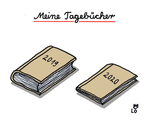 Cartoon: Meine Tagebücher (medium) by Lo Graf von Blickensdorf tagged silvester,neujahr,ende,des,jahres,tagebuch,tagebücher,2019,2020,dick,dünn,aufzeichnungen,corona,covid19,pandemie,lockdown,quarantäne,karikatur,cartoon,lo,jahresende,silvester,neujahr,ende,des,jahres,tagebuch,tagebücher,2019,2020,dick,dünn,aufzeichnungen,corona,covid19,pandemie,lockdown,quarantäne,karikatur,cartoon,lo,jahresende