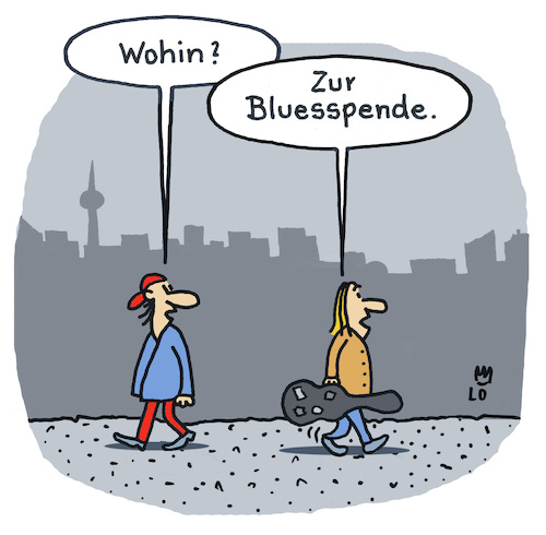 Cartoon: Musikerwitz (medium) by Lo Graf von Blickensdorf tagged blues,musik,live,jazz,musiker,witz,kalauer,wortspiel,spende,gitarre,blues,musik,live,jazz,musiker,witz,kalauer,wortspiel,spende,gitarre