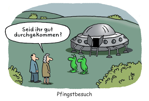 Cartoon: Pfingstausflug (medium) by Lo Graf von Blickensdorf tagged pfingsten,ausflug,besuch,ufo,außerirdische,fliegende,untertasse,grüne,männchen,pfingstbesuch,karikatur,lo,graf,cartoon,stau,pfingstverkehr,reiseverkehr,autobahn,mann,frau,reisen,geld,pfingsten,ausflug,besuch,ufo,außerirdische,fliegende,untertasse,grüne,männchen,pfingstbesuch,karikatur,lo,graf,cartoon,stau,pfingstverkehr,reiseverkehr,autobahn,mann,frau,reisen,geld