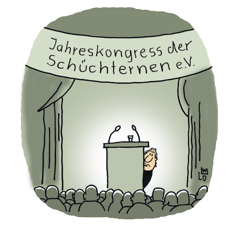 Cartoon: Schüchtern (medium) by Lo Graf von Blickensdorf tagged jahreskongress,redner,rednerpult,bühne,zuschauer,schüchtern,vorhang,publikum,zaghaft,kongress,lampenfieber,jahreskongress,redner,rednerpult,bühne,zuschauer,schüchtern,vorhang,publikum,zaghaft,kongress,lampenfieber