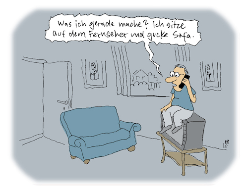 Cartoon: Sofa gucken (medium) by Lo Graf von Blickensdorf tagged jugend,cool,chillen,alta,boring,jugend,cool,chillen,alta,boring