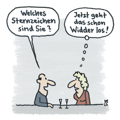 Cartoon: Sternzeichen (medium) by Lo Graf von Blickensdorf tagged astrologie,sternzeichen,widder,aszendent,astrologie,sternzeichen,widder,aszendent