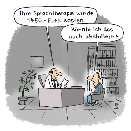 Cartoon: Therapie (medium) by Lo Graf von Blickensdorf tagged therapie,krankheit,sprache,cartoon,logopädie,arzt,doktor,patient,krankenkasse,privatpatient,krank,stottern,sprachfehler,therapie,krankheit,sprache,cartoon,logopädie,arzt,doktor,patient,krankenkasse,privatpatient,krank,stottern,sprachfehler