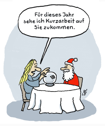 Cartoon: Voraussage (medium) by Lo Graf von Blickensdorf tagged nikolaus,zukunft,kristallkugel,weihnachtsmann,weihnachten,weihnachtsfest,advent,wahrsagerin,hellseherin,geschenke,kurzarbeit,politik,arbeitslos,jobcenter,lo,cartoon,karikatur,spirituell,esoterik,nikolaus,zukunft,kristallkugel,weihnachtsmann,weihnachten,weihnachtsfest,advent,wahrsagerin,hellseherin,geschenke,kurzarbeit,politik,arbeitslos,jobcenter,lo,cartoon,karikatur,spirituell,esoterik