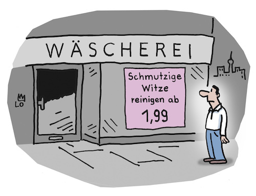 Cartoon: Wäscherei (medium) by Lo Graf von Blickensdorf tagged witze,reinigung,wäscherei,passant,berlin,ladengeschäft,schmutzig,waschen,reinigen,scherz,unfug,humor,sauber,schabernack,spaß,witzelei,unterdergürtellinie,karikatur,lo,cartoon,komik,waschanstalt,waschsalon,waschmaschine,säubern,wortspiel,putzen,waschpulver,waschmittel,seife,bügeln,witze,reinigung,wäscherei,passant,berlin,ladengeschäft,schmutzig,waschen,reinigen,scherz,unfug,humor,sauber,schabernack,spaß,witzelei,unterdergürtellinie,karikatur,lo,cartoon,komik,waschanstalt,waschsalon,waschmaschine,säubern,wortspiel,putzen,waschpulver,waschmittel,seife,bügeln