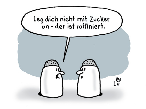 Cartoon: Warnung (medium) by Lo Graf von Blickensdorf tagged salzstreuer,zuckerstreuer,cartoon,salz,zucker,raffiniert,feinde,salzstreuer,zuckerstreuer,cartoon,salz,zucker,raffiniert,feinde