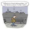 Cartoon: Advent (small) by Lo Graf von Blickensdorf tagged socken,weihnachtsgeschenk,advent,bescherung,geschenk,weihnachten,vorweihnachtszeit,karikatur,lo,graf,cartoon,freak,armut