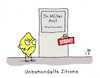 Cartoon: Ärztestreik (small) by Lo Graf von Blickensdorf tagged zitrone,unbehandelt,politik,protest,patient,patientin,arzt,doktor,praxis,streik,lauterbach,gesundheit,karikatur,lo,graf,cartoon,wortspiel,geld,medizin,krankenkassen,spd,minister,bio,biozitrone