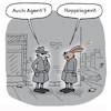 Cartoon: Agententreff (small) by Lo Graf von Blickensdorf tagged geheimdienst,spionage,karikatur,lo,graf,cartoon,nacht,mond,hase,james,bond,bka,bnd,bundesnachrichtendienst,spion,agent,doppelagent,geheim,cia,schlapphut,verfassungsschutz,mad,konspirativ,kurier,toterbriefkasten,afd,nachrichtendienst,agenten,topsecret