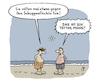 Cartoon: Am Strand (small) by Lo Graf von Blickensdorf tagged tattoo,strand,psoriasis,schuppenflächte,hautkrankheit,tätowiert,mann,männer,meer,urlaub,ferien,badehose,karikatur,lo,graf,cartoon,sonne,wellen