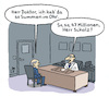 Cartoon: Beim Hals- Nasen- Ohren-Arzt (small) by Lo Graf von Blickensdorf tagged olaf,scholz,bundeskanzler,steueraffäre,finanzamt,hals,nasen,ohren,arzt,cum,ex,hamburg,bürgermeister,steuerbetrug,warburg,bank,millionen,karikatur,lo,graf,cartoon,doktor