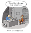 Cartoon: Beim Steuerberater (small) by Lo Graf von Blickensdorf tagged steuer,hut,absetzen,steuerberater,steuerberatung,finanzamt,steuererklärung,cartoon,lo,karikatur,notar,kanzlei,finanzbuchhaltung,steuersäckel,betriebswirt,gewinnermittlung,betriebskosten,missverständnis,klient,bilanzierung