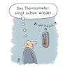 Blick auf das Thermometer