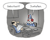 Cartoon: Clownesk (small) by Lo Graf von Blickensdorf tagged geburtsort,clown,amt,schreibtisch,behörde,clownesk,lustig,jux,wortspiel,juxhafen,cuxhafen,karikatur,lo,graf,cartoon,albern,zirkus