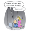 Cartoon: E Mail (small) by Lo Graf von Blickensdorf tagged anonym,email,computer,laptop,notebook,kommunikation,spam,ehepaar,beziehung,ehe,ehefrau,ehemann,kriminell,illegal,karikatur,lo,cartoon,bedrohung,inkognito,unbekannt,geheim,pseudonym,heimlich