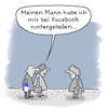 Cartoon: Facebook (small) by Lo Graf von Blickensdorf tagged mann,frau,nachbarin,cartoon,straße,ehemann,datei,facebook,herunterladen,computer,internet,ehe,tinder,parship,beziehung,karikatur,liebe,pärchen,merkel