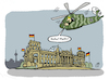 Cartoon: Familienbesuch (small) by Lo Graf von Blickensdorf tagged lambrecht,verteifigungsministerin,helikopter,hubschrauber,bundeswehr,sohn,mutter,korruption,vetternwirtschaft,verteidigungsministerium,affäre,karikatur,lo,cartoon,familienbesuch,reichstag,bundestag,regierung,ampelkoalition