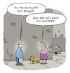 Cartoon: Frauchen (small) by Lo Graf von Blickensdorf tagged hund,schielen,tiere,frauchen,herrchen,passant,mann,bürgersteig,gassigehen,augen,will,nur,spielen,hundeerziehung,köter,naiv,bissiger,karikatur,lo,graf,cartoon,ausführen,hundeleine,bellen,bissig