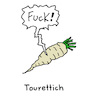 Cartoon: Fuck (small) by Lo Graf von Blickensdorf tagged wortspiel,tourette,syndrom,rettich