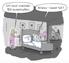 Cartoon: Größere Oberweite (small) by Lo Graf von Blickensdorf tagged büstenhalter,bh,doppel,mann,frau,ehepaar,schlafzimmer,eheschlafzimmer,busen,brust,trick,cartoon,karikatur,lo,ausstopfen,op,tot